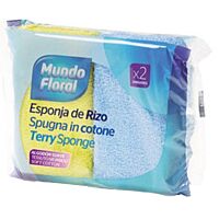 Mundo Floral microactive esponja rizo 2 ud