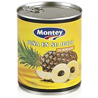 Montey piña en rodajas en su jugo 825 g