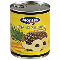 Montey piña en rodajas en su jugo 825 g