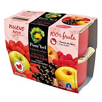Pom'bel puré de manzana y frutos rojos 4 x 100 g