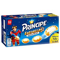 LU Príncipe galletas estrellas de chocolate blanco 150 g