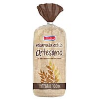 Bimbo pan de molde rebanada estilo artesano integral 550 g
