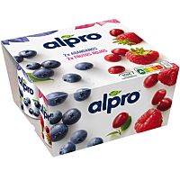 Alpro sabor arándanos y frutos rojos 4 x 125 g