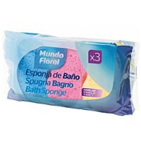 Mundo Floral microactive esponja baño oval 3 ud