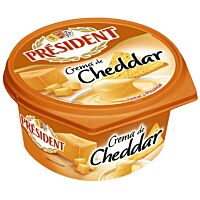 Président crema de queso cheddar 125 g