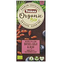 Torras tableta de chocolate negro con goji y acaí eco 100 g