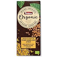Torras tableta de chocolate con sésamo y polen eco 100 g
