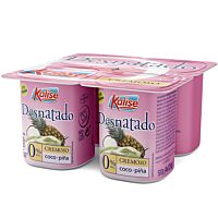 Kalise desnatado cremoso sabor coco y piña 4 x 125 g