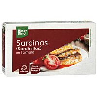HiperDino sardinillas en tomate con aceite de oliva 62 g