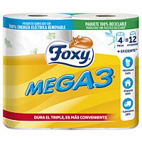 Foxy papel higiénico mega3 4 ud