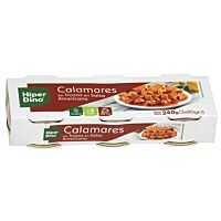 HiperDino calamares en salsa americana 3 x 80 g