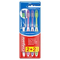 Colgate cepillo de dientes Extra Clean elimina bacterias bucales medio 4 ud