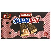 Bandama 14 barquillos relleno de crema bañado al cacao