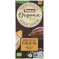 Torras tableta de chocolate negro y flor de sal 72 % eco 100 g