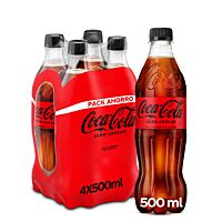 Coca-Cola refresco de cola zero 4 x 50 cl