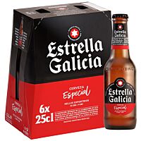 Estrella Galicia cerveza especial 6 x 25 cl