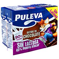 Puleva batido de chocolate sin lactosa 6 x 200 ml