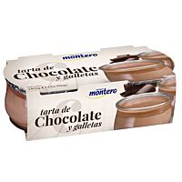Montero tarta de chocolate con galletas 2 x 70 g