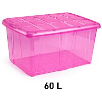 Plastiforte caja violeta translucido 60 l