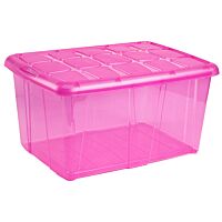 Plastiforte caja violeta translucido 60 l