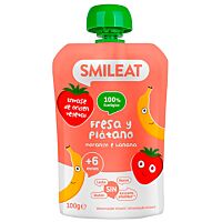 Smileat pouch de fresa y plátano eco 100 g