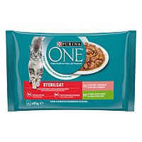 Purina One gato wet esterilizado 4 x 85 g