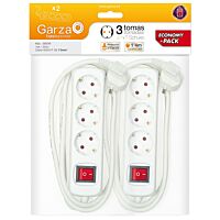 Alargador enchufe 3 tomas 1,4 m pack
