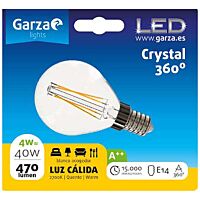 Garza bombilla led fil opal esf 4w e14 470lm 27k
