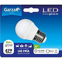 Bombilla led esf. 6w e27 220º 470lm 65k bl