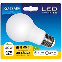 Bombilla led 6w e27 240º 470lm 30k bl