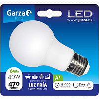 Bombilla led 6w e27 240º 470lm 65k bl