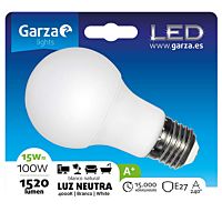 Garza bombilla led 15W E27 luz neutra 1 ud
