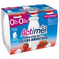 Actimel 0 % sabor fresa 6 x 100 g