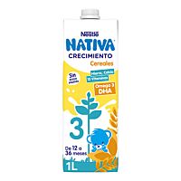 Nestlé nativa 3 crecimiento 3 cereales +1 año 1 l