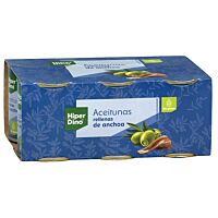 HiperDino aceituna manzanilla relleno de anchoa 6 x 50 g