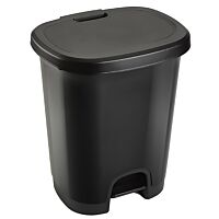 Plasticforte cubo con pedal gris oscuro 27 lt
