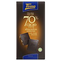 Tirma tableta de chocolate negro y almendra 70 % 125 g