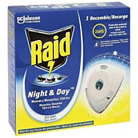 Raid insecticida eléctrico night & day mosquitos comunes aparato + recambio