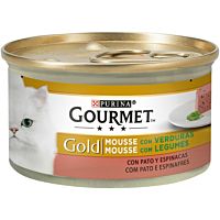Purina Gourmet Gold mousee vegetal y pato 85 gr