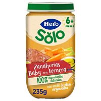 Hero Baby tarrito de puré de zanahorias baby con ternera (+6 meses) 235 g