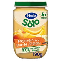 Hero Baby tarrito de puré de melocotón y plátano (+4 meses) 190 g