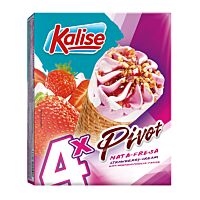 Kalise Pivot helado sabor nata y fresa 4 x 70 g