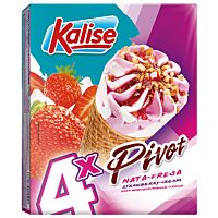 Kalise Pivot helado sabor nata y fresa 4 x 70 g