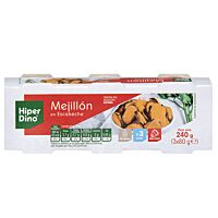 HiperDino mejillon en escabeche 3 x 43 g