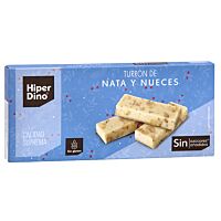 HiperDino turrón nata nuez sin azúcar 200 g