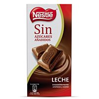 Nestlé tableta de chocolate con leche sin azúcares añadidos 125 g