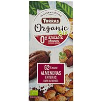 Torras bio tableta chocolate negro sin azúcar 62% 150 gr