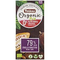 Torras tableta de chocolate negro sin azúcar 79 % eco 100 g