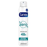 Sanex desodorante zero % extra control protección 48 h spray 200 ml