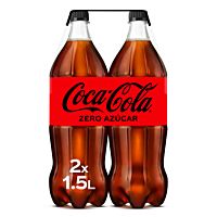 Coca-Cola refresco de cola zero 2 x 1,5 l